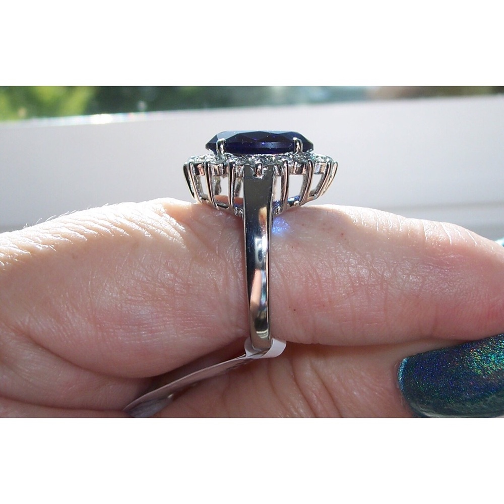 STAINLESS STEEL Princess Diana Style CZ Ring - Picture 5 of 8
